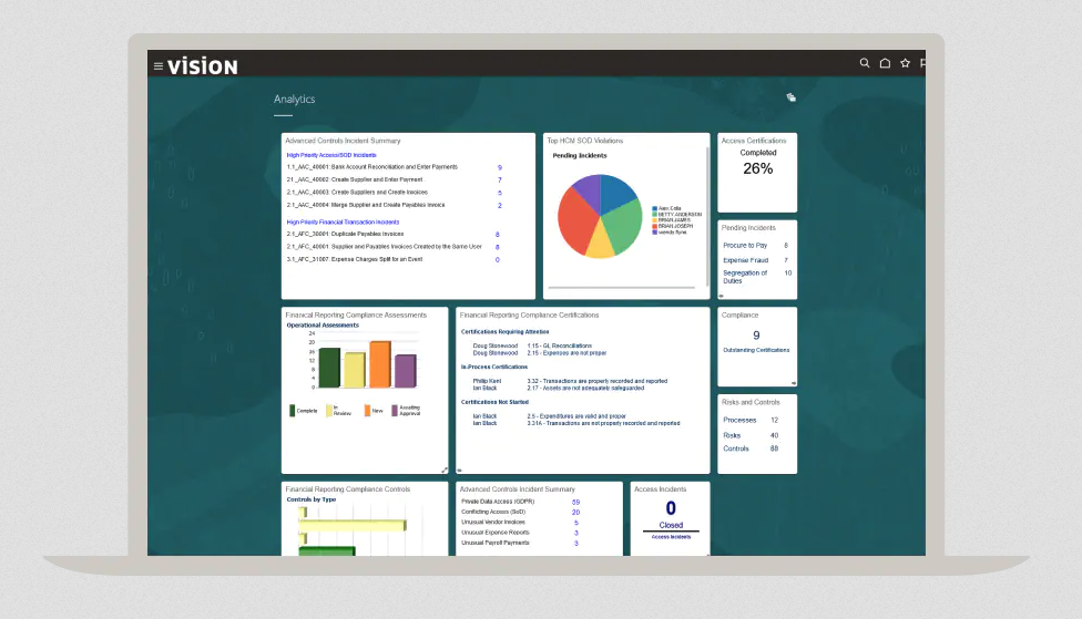 screenshot of Oracle Fusion Cloud ERP